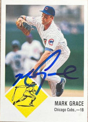 Mark Grace Signed 1998 Fleer Tradition - Vintage Baseball Card - Chicago Cubs #10