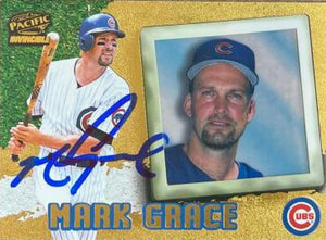 Mark Grace Signed 1998 Pacific Invincible Baseball Card - Chicago Cubs #83