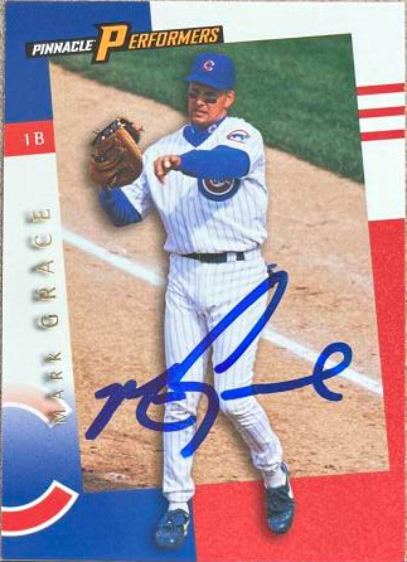 Mark Grace Signed 1998 Pinnacle Performers Baseball Card - Chicago Cubs #59