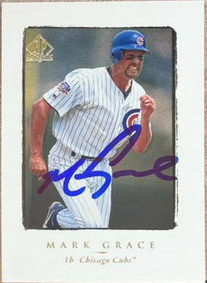 Mark Grace Signed 1998 SP Authentic Baseball Card - Chicago Cubs #65