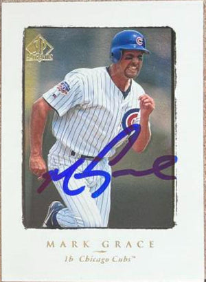 Mark Grace Signed 1998 SP Authentic Baseball Card - Chicago Cubs #65