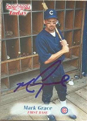 Mark Grace Signed 1998 Sports Illustrated Then and Now Baseball Card - Chicago Cubs #86