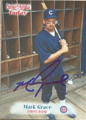 Mark Grace Signed 1998 Sports Illustrated Then and Now Baseball Card - Chicago Cubs #86