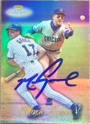 Mark Grace Signed 1998 Topps Gold Label Baseball Card - Chicago Cubs #92