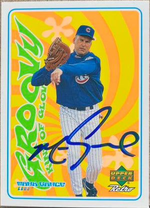 Mark Grace Signed 1998 Upper Deck Retro Groovy Kind of Glove Baseball Card - Chicago Cubs #G18