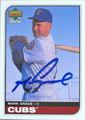 Mark Grace Signed 1998 Upper Deck Retro Baseball Card - Chicago Cubs #17