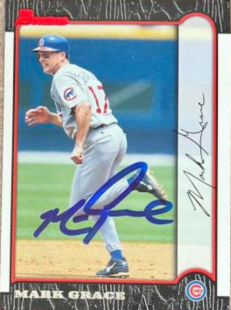 Mark Grace Signed 1999 Bowman Baseball Card - Chicago Cubs #64