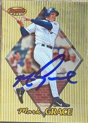 Mark Grace Signed 1999 Bowman's Best Baseball Card - Chicago Cubs #61