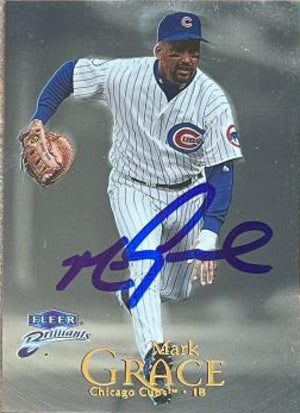 Mark Grace Signed 1999 Fleer Brilliants Baseball Card - Chicago Cubs #41