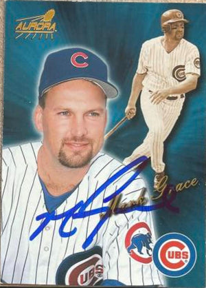 Mark Grace Signed 1999 Pacific Aurora Baseball Card - Chicago Cubs #33