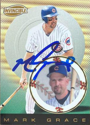 Mark Grace Signed 1999 Pacific Invincible Baseball Card - Chicago Cubs #29