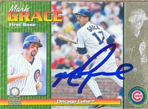 Mark Grace Signed 1999 Pacific Omega Baseball Card - Chicago Cubs #47