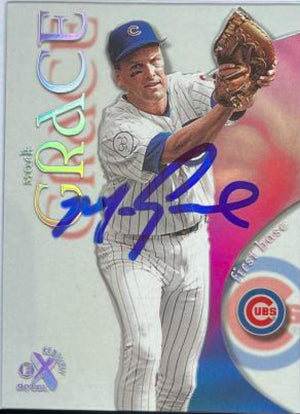 Mark Grace Signed 1999 SkyBox E-X Century Baseball Card - Chicago Cubs #47
