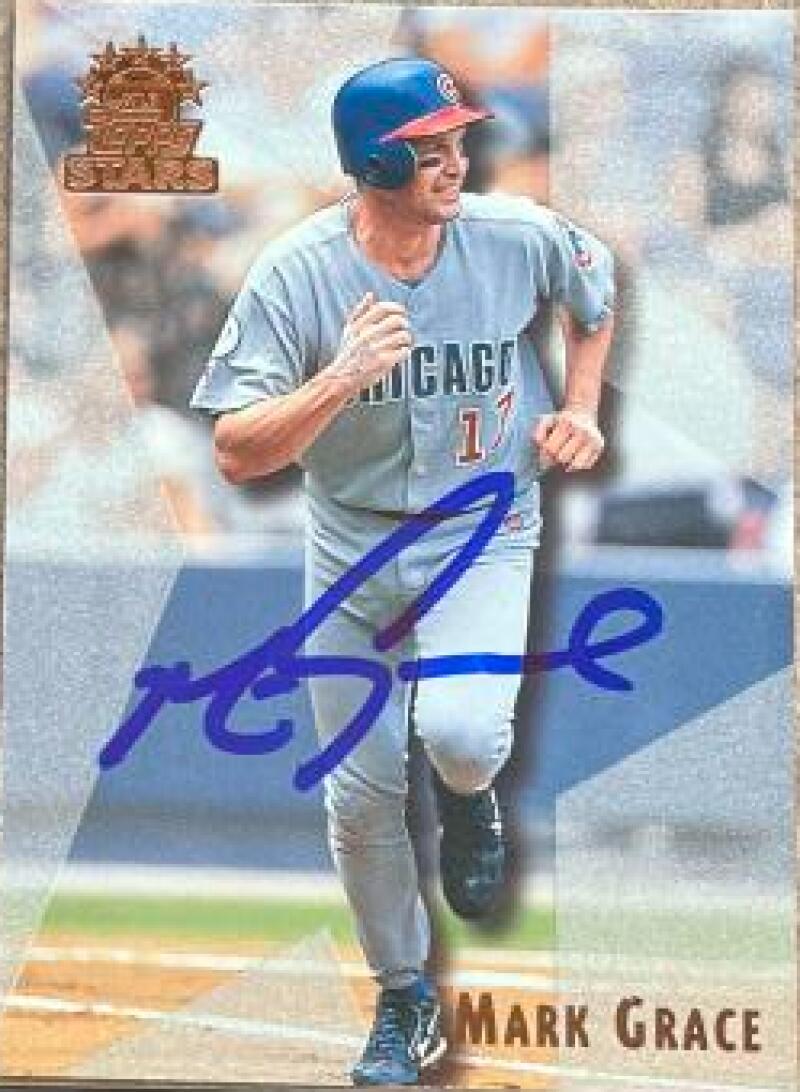 Mark Grace Signed 1999 Topps Stars Baseball Card - Chicago Cubs #53