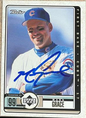 Mark Grace Signed 1999 Upper Deck Retro Baseball Card - Chicago Cubs #18