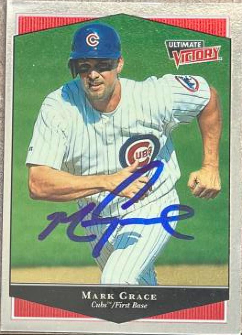 Mark Grace Signed 1999 Upper Deck UItimate Victory Baseball Card - Chicago Cubs #25