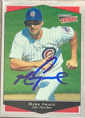 Mark Grace Signed 1999 Upper Deck UItimate Victory Baseball Card - Chicago Cubs #25