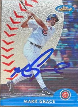 Mark Grace Signed 2000 Topps Finest Baseball Card - Chicago Cubs #13