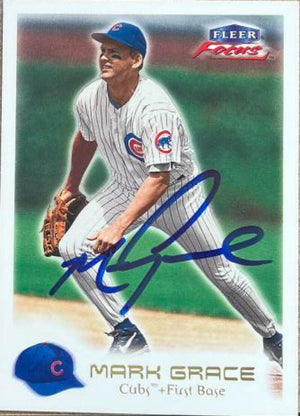 Mark Grace Signed 2000 Fleer Focus Baseball Card - Chicago Cubs #64