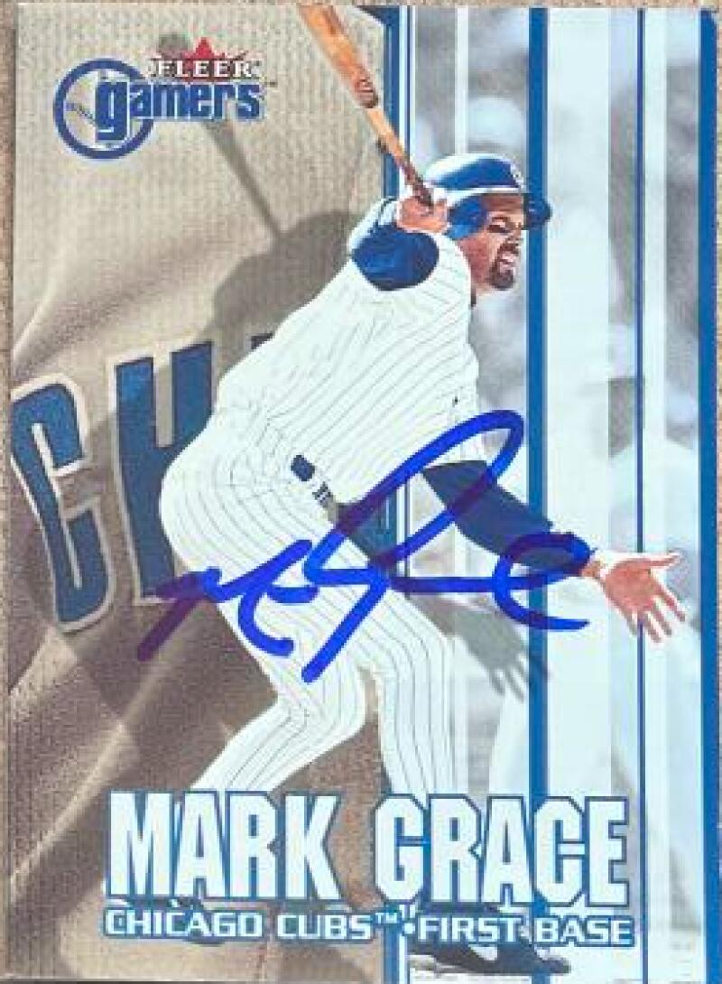 Mark Grace Signed 2000 Fleer Gamers Baseball Card - Chicago Cubs #63