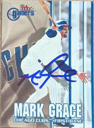 Mark Grace Signed 2000 Fleer Gamers Baseball Card - Chicago Cubs #63
