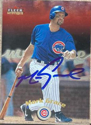 Mark Grace Signed 2000 Fleer Mystique Baseball Card - Chicago Cubs #6