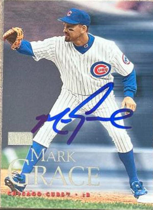 Mark Grace Signed 2000 SkyBox Baseball Card - Chicago Cubs #190