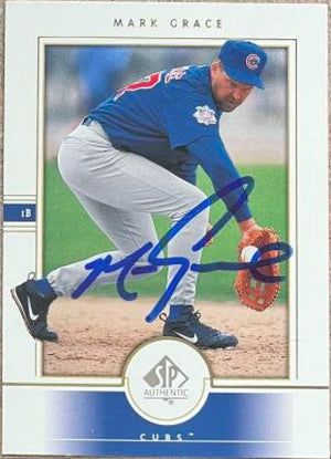 Mark Grace Signed 2000 SP Authentic Baseball Card - Chicago Cubs #56