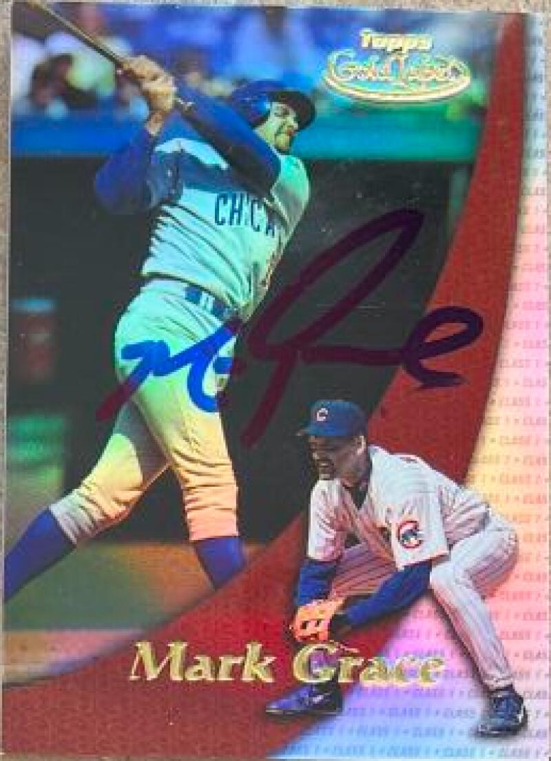 Mark Grace Signed 2000 Topps Gold Label Baseball Card - Chicago Cubs #76