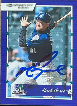 Mark Grace Signed 2001 Donruss Baseball Card - Arizona Diamondbacks