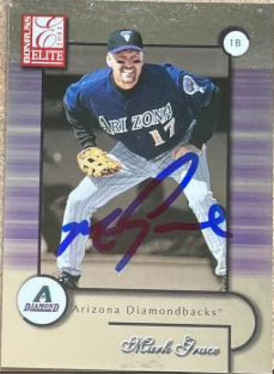 Mark Grace Signed 2001 Donruss Elite Baseball Card - Arizona Diamondbacks