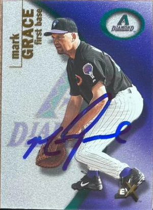 Mark Grace Signed 2001 Fleer E-X Baseball Card - Arizona Diamondbacks