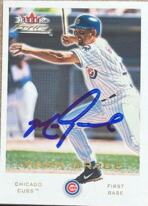 Mark Grace Signed 2001 Fleer Focus Baseball Card - Chicago Cubs #157