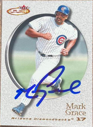 Mark Grace Signed 2001 Fleer Futures Baseball Card - Chicago Cubs #128