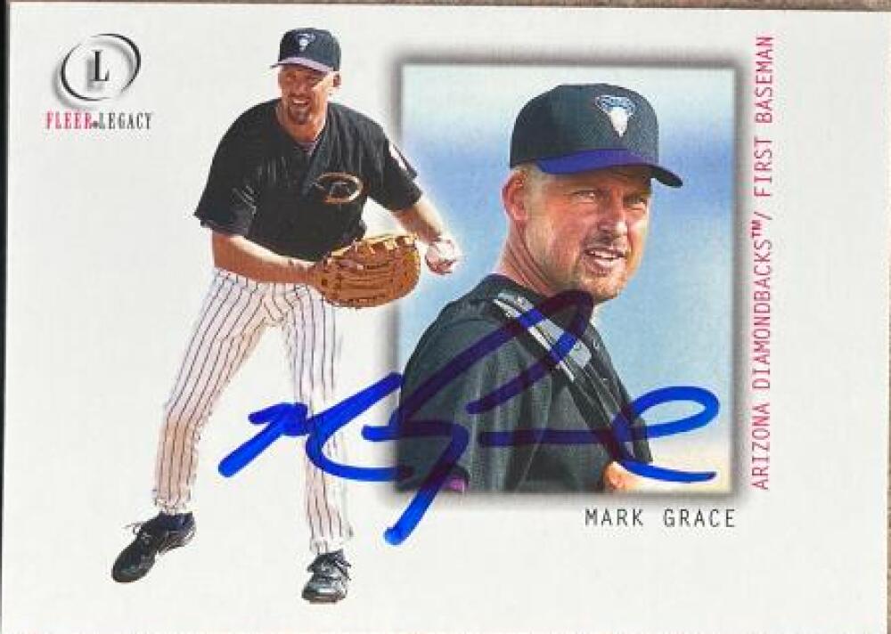 Mark Grace Signed 2001 Fleer Legacy Baseball Card - Arizona Diamondbacks