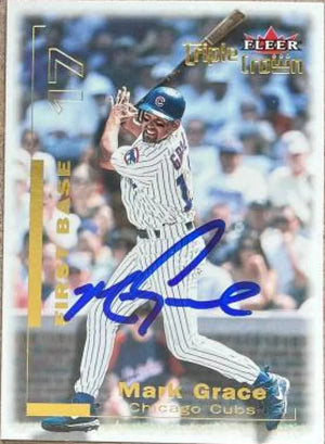 Mark Grace Signed 2001 Fleer Triple Crown Baseball Card - Arizona Diamondbacks