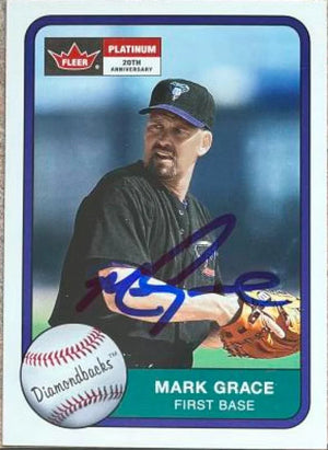 Mark Grace Signed 2001 Fleer Platinum Baseball Card - Arizona Diamondbacks