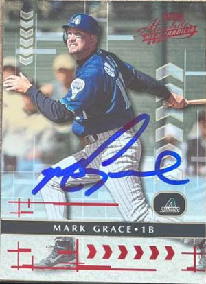 Mark Grace Signed 2001 Playoff Absolute Memorabilia Baseball Card - Arizona Diamondbacks