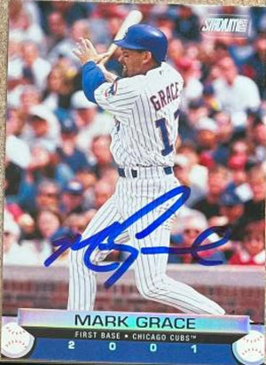 Mark Grace Signed 2001 Stadium Club Baseball Card - Arizona Diamondbacks