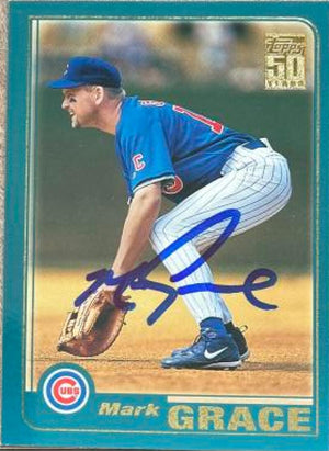 Mark Grace Signed 2001 Topps Baseball Card - Chicago Cubs #320