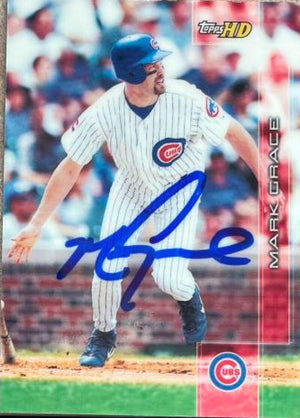 Mark Grace Signed 2001 Topps HD Baseball Card - Chicago Cubs #22