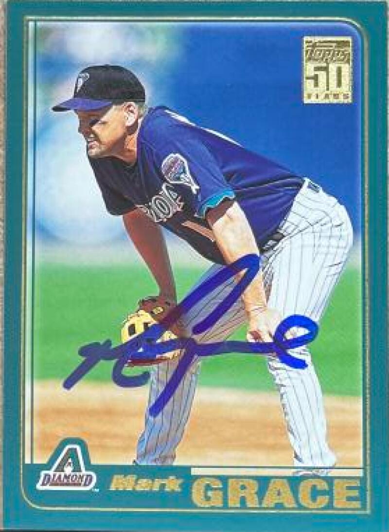 Mark Grace Signed 2001 Topps Traded & Rookies Baseball Card - Arizona Diamondbacks