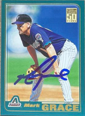Mark Grace Signed 2001 Topps Traded & Rookies Baseball Card - Arizona Diamondbacks