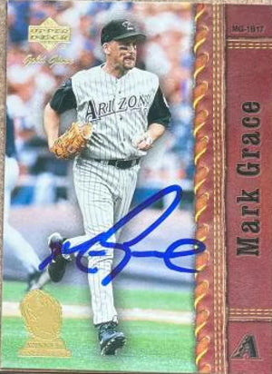 Mark Grace Signed 2001 Upper Deck Gold Glove Baseball Card - Arizona Diamondbacks
