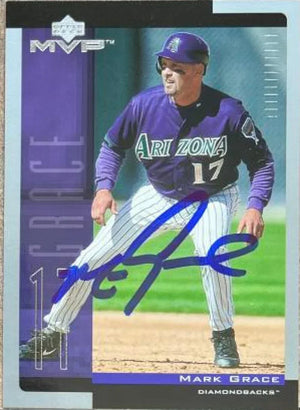 Mark Grace Signed 2001 Upper Deck MVP Baseball Card - Arizona Diamondbacks