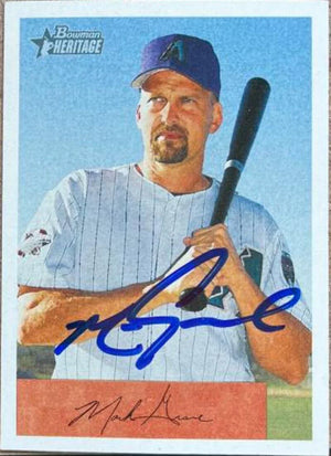 Mark Grace Signed 2002 Bowman Heritage Baseball Card - Arizona Diamondbacks #70 SP