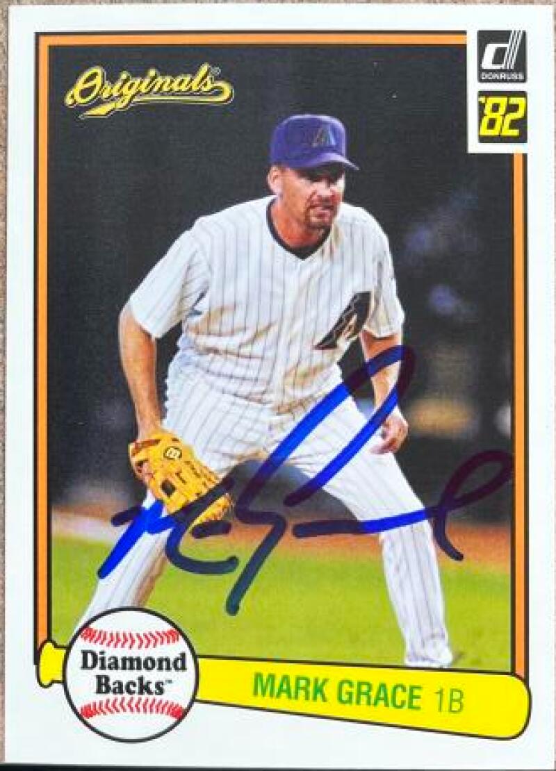 Mark Grace Signed 2002 Donruss Originals Baseball Card - Arizona Diamondbacks