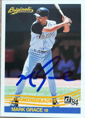 Mark Grace Signed 2002 Donruss Originals Baseball Card - Arizona Diamondbacks #147