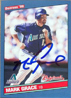 Mark Grace Signed 2002 Donruss Originals Baseball Card - Arizona Diamondbacks #268