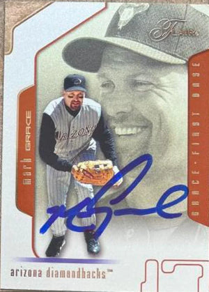 Mark Grace Signed 2002 Flair Baseball Card - Arizona Diamondbacks #12